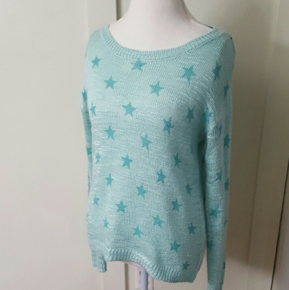 Lauren Conrad turquoise star sweater